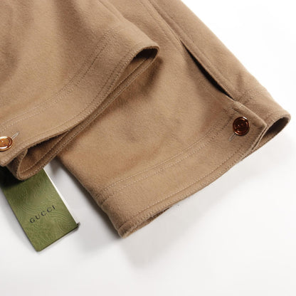 Gucci With Gg Button Pants 730912 Wool Brown 40