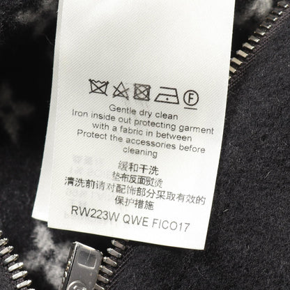 Louis Vuitton Hooded Cape Monogram Poncho Rm 223w Qwe Wool Silk Black