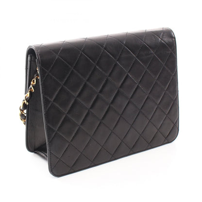 Chanel Black Matelasse Shoulder Bag Lambskin (sheep Leather)