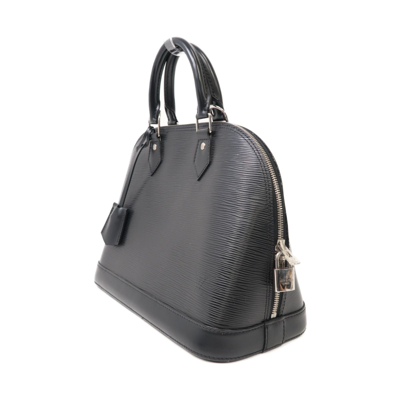 Louis Vuitton Epi Alma Pm Silver Handbag Black Black Black Handbag M 40302