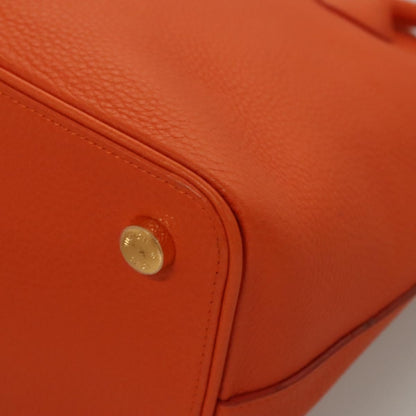Louis Vuitton Suhari Lockit Pm Hand Bag Taurillon Leather Orange Lv Auth