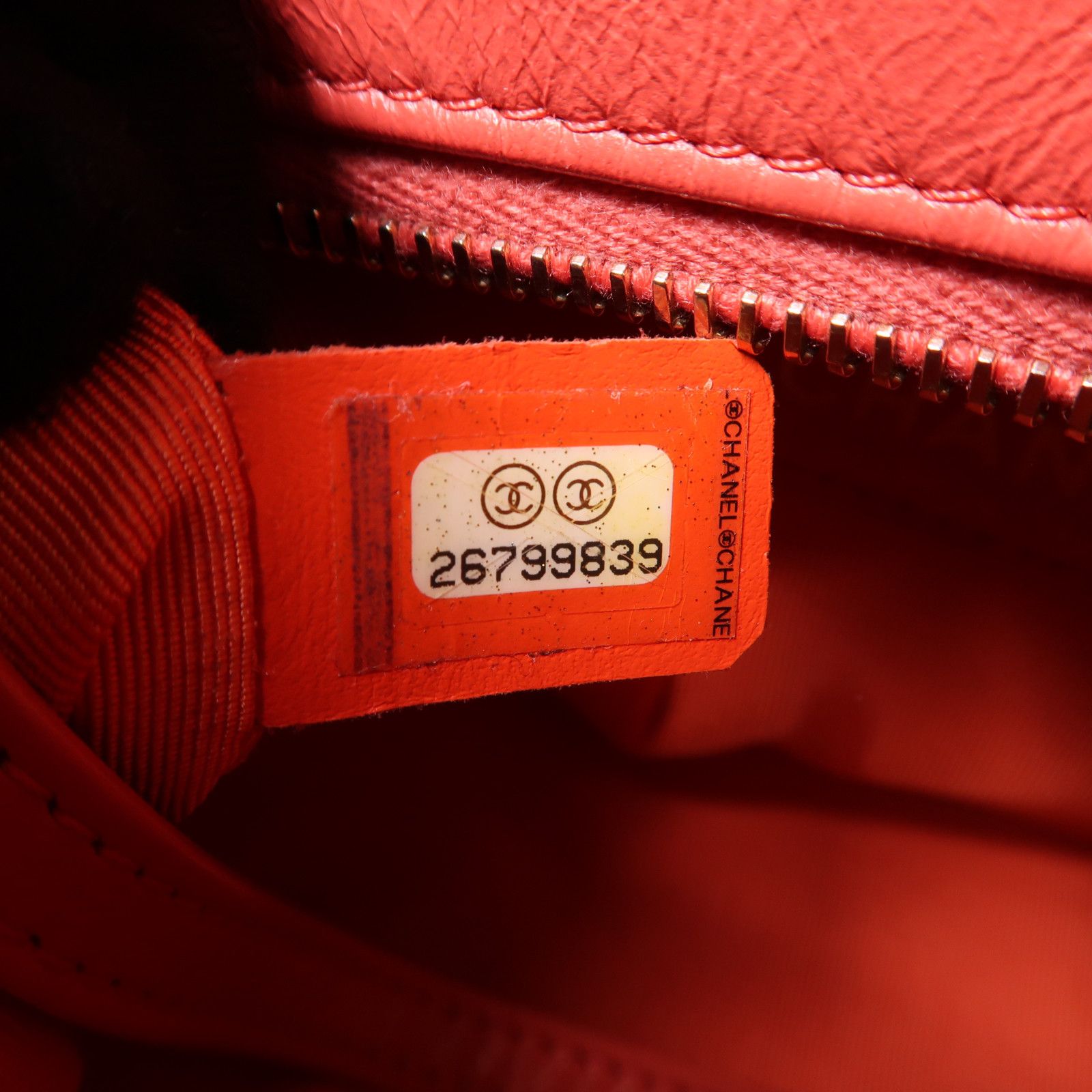 Chanel Goatskin Quilted Small Gabrielle Hobo Orange Pink