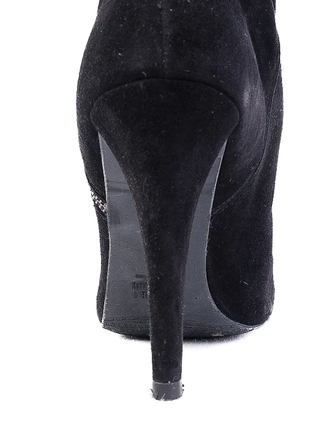 Excellent Stuart Weitzman Black Leather High-Heeled Boots Size 40