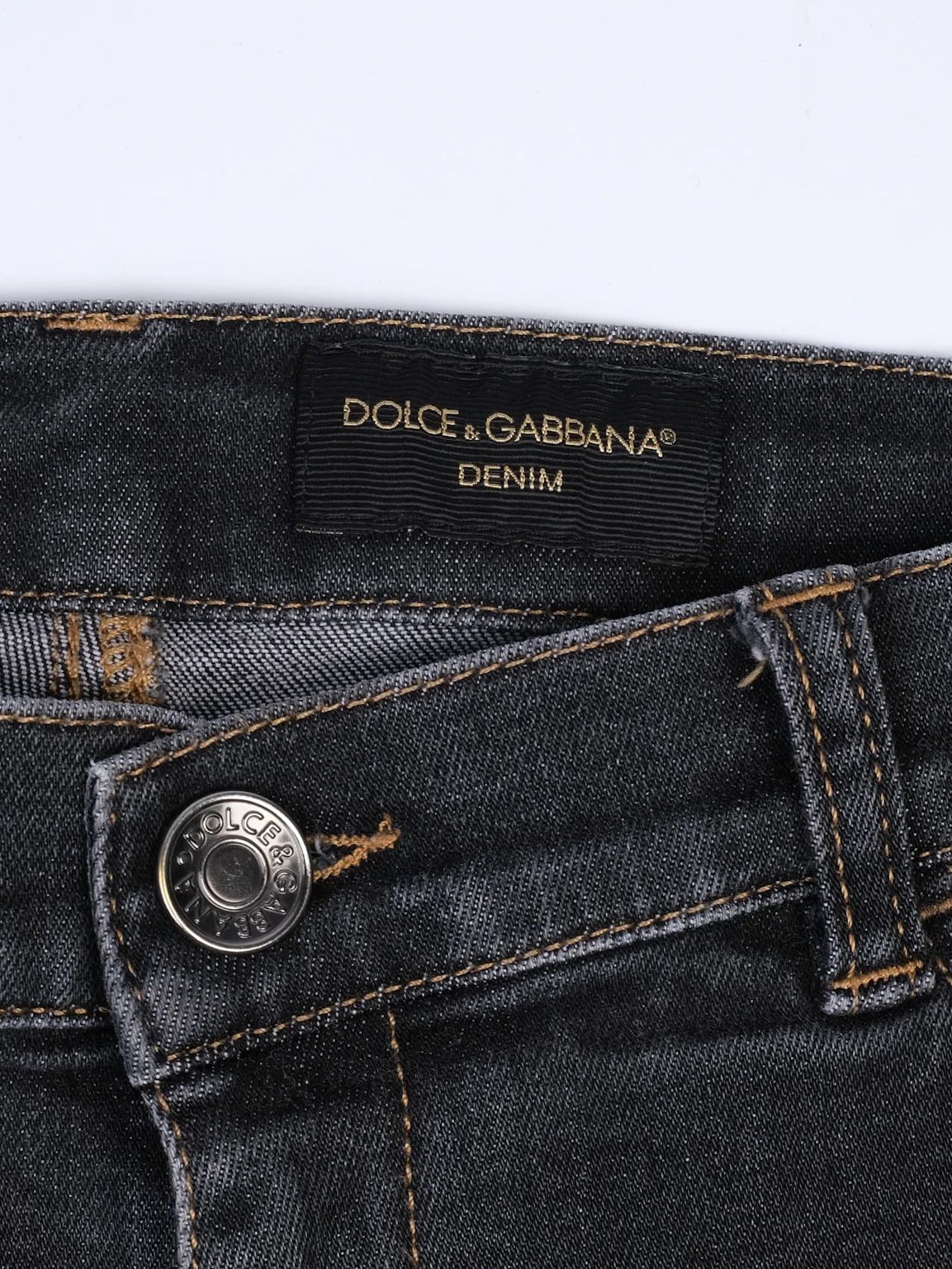 Excellent Dolce Gabbana Black Cotton Jeans Size 10 for Kids
