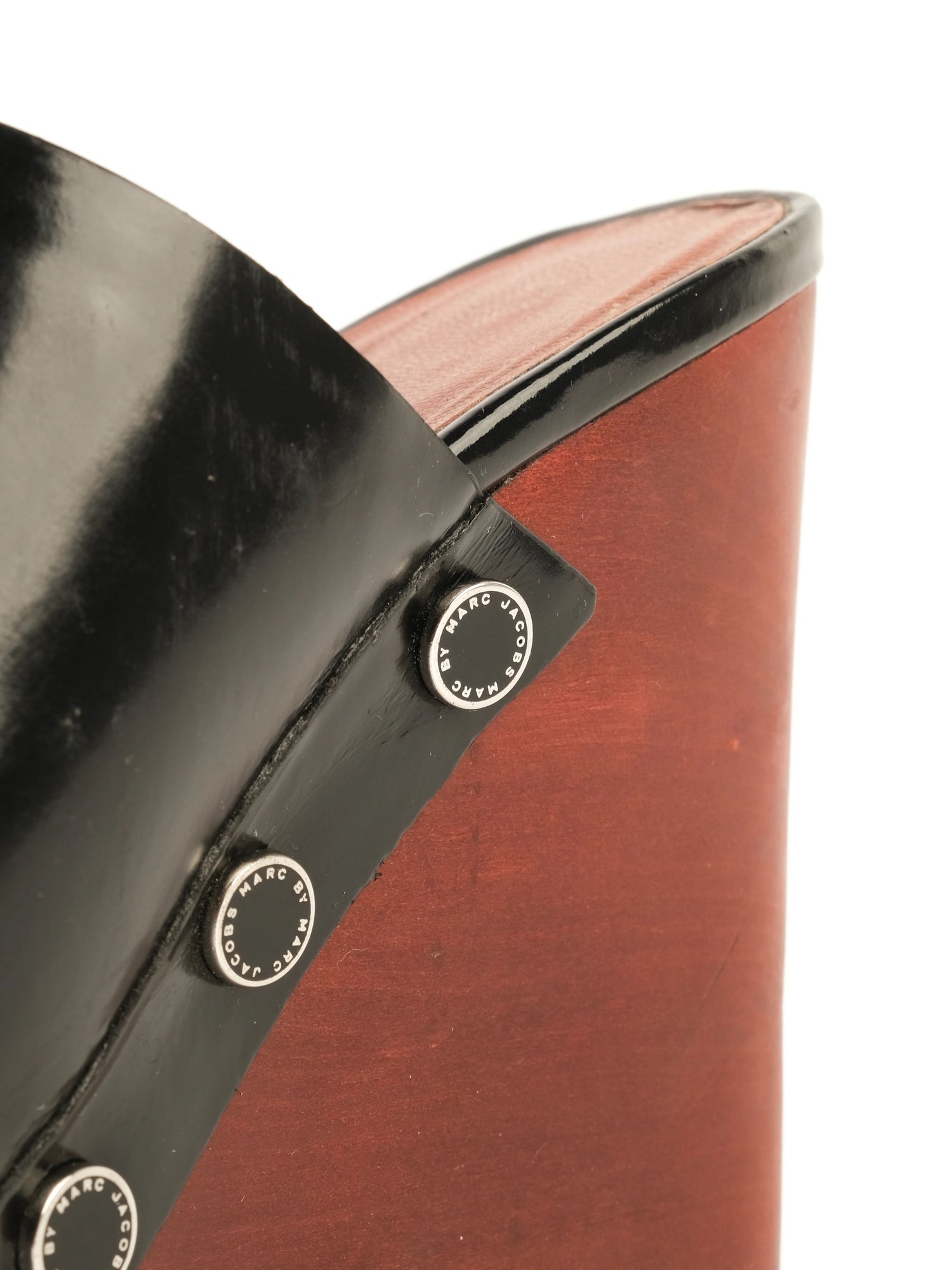 Excellent Marc Jacobs Black Leather Wedge Platform Shoes Size 38