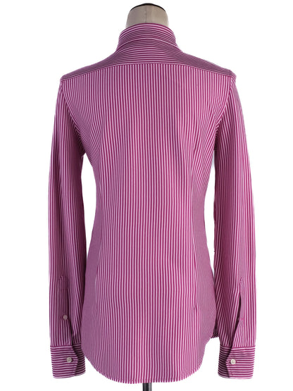 Excellent Polo Ralph Lauren Pink Striped Cotton Shirt Size S