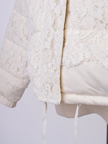 Excellent TWINSET White Lace Jacket Size S Padded Design
