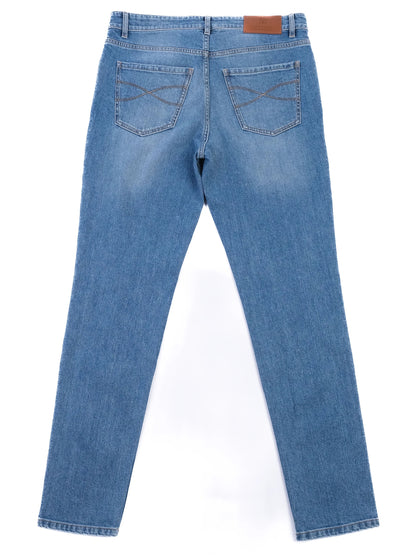 NEW Brunello Cucinelli Blue Cotton Jeans Women Size N/A