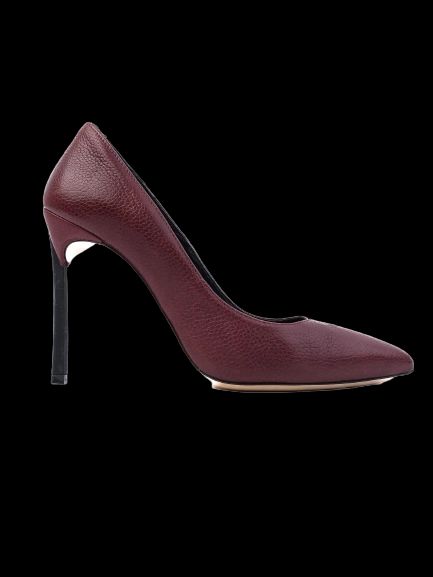 Excellent Nila&nila Red Pointed-Toe Pumps Size 37 Leather