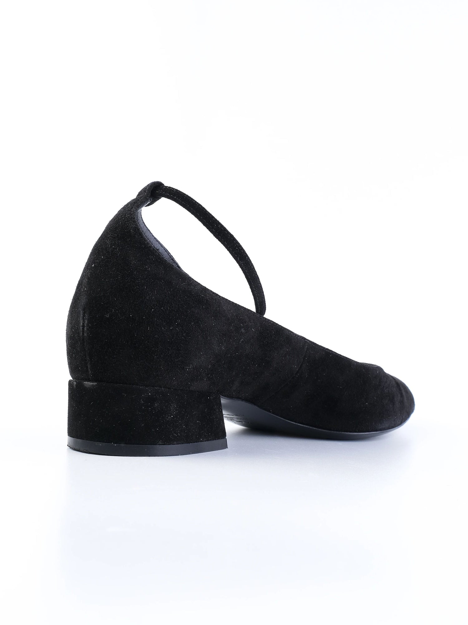 Excellent Casadei Black Genuine Suede Heels Size 36.5