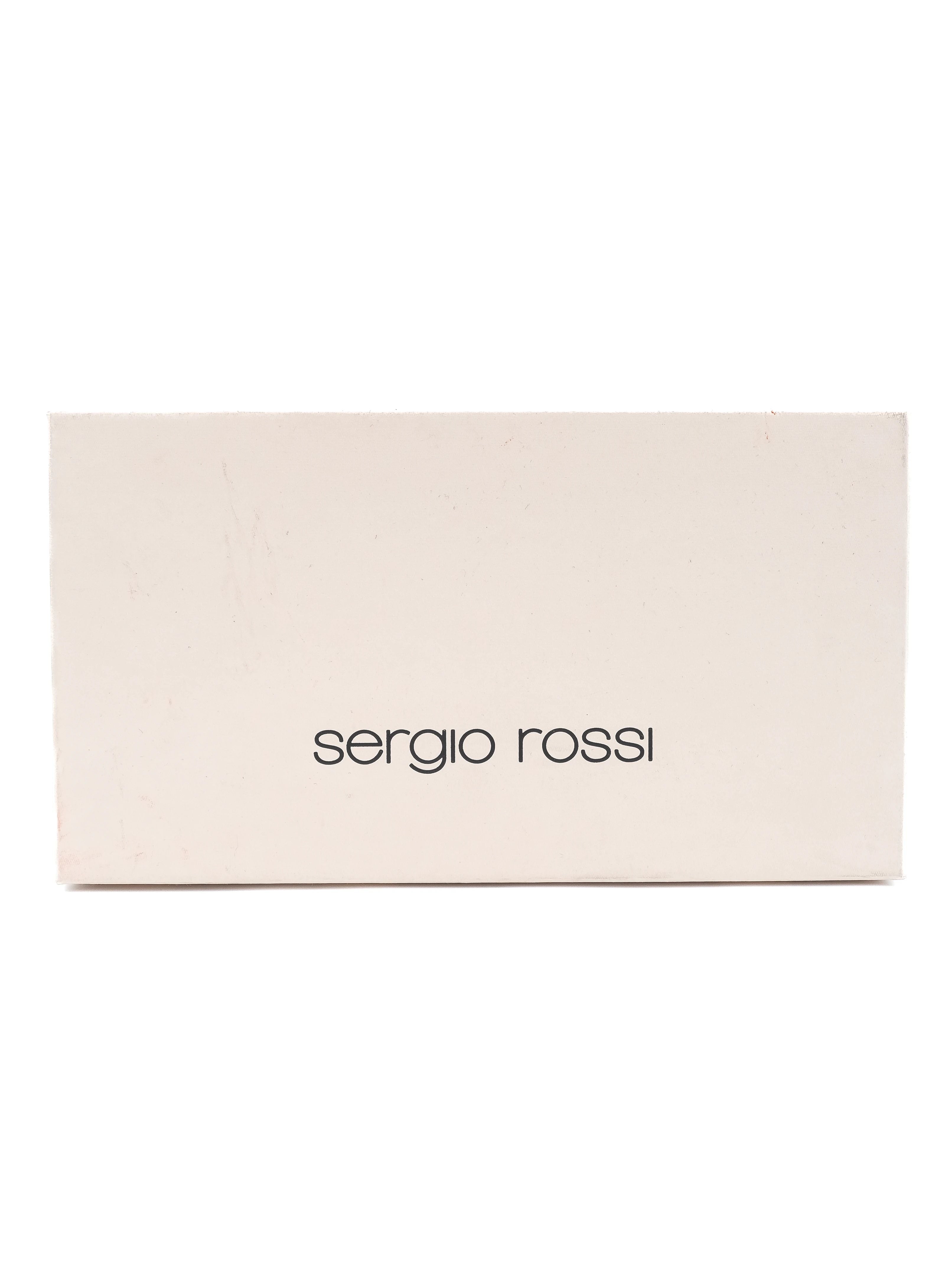 Sergio Rossi Orange Leather High-Heeled Pumps Size 39 Excellent