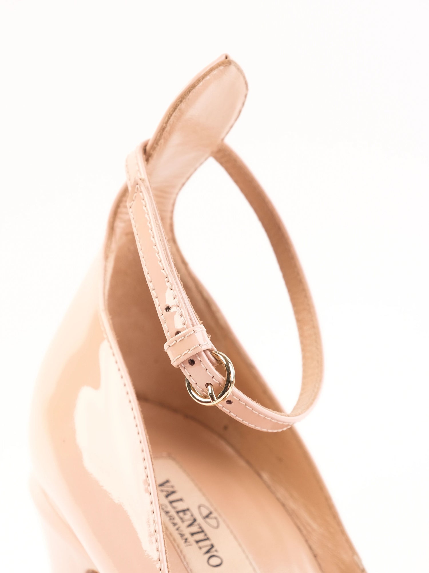 Excellent Valentino Pink Leather High Heels Size 38.5 with Ankle Strap