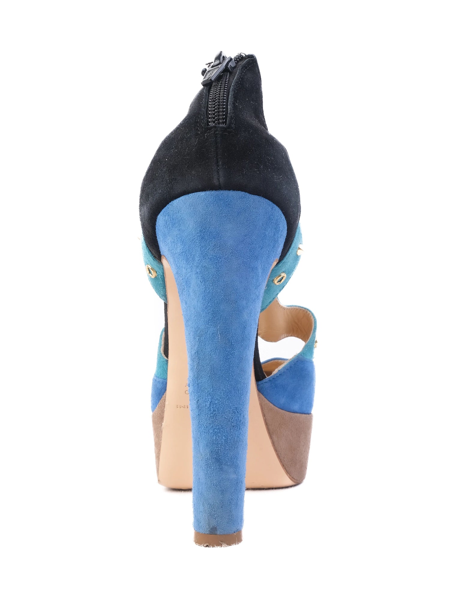 Excellent Atos Lombardini High-Heeled Platform Shoes Size 39 Leather