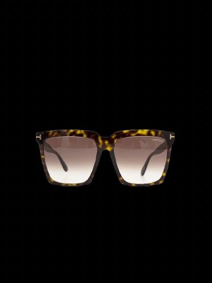 Excellent Tom Ford Tortoiseshell Square Sunglasses Gradient Lenses