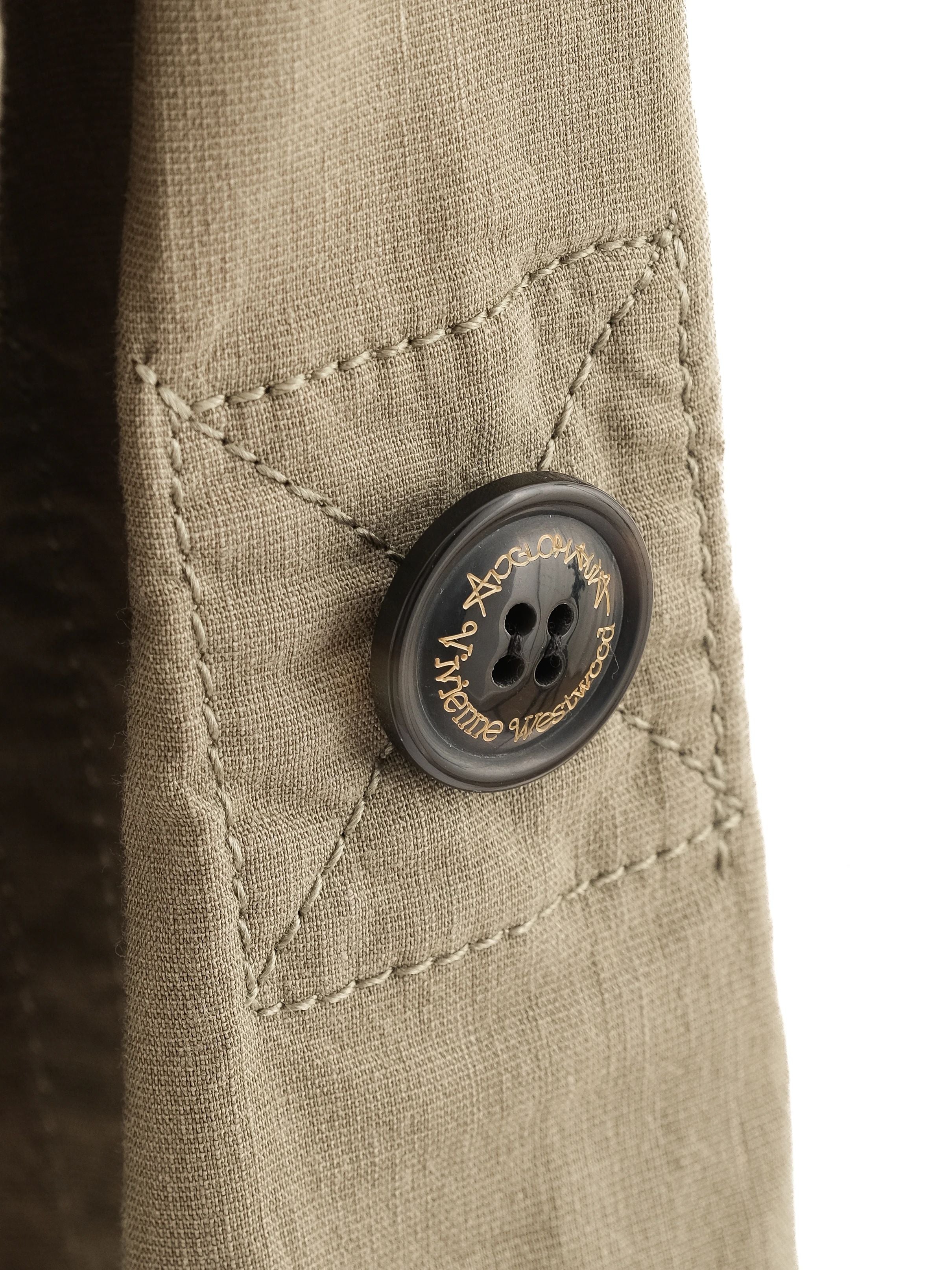 Excellent Emporio Armani Green Wool Blouse Size M Short-Sleeve