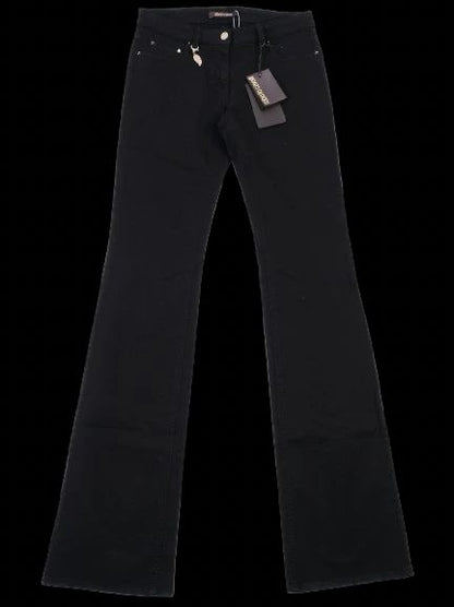 NEW Roberto Cavalli Black Elastane Jeans Size M