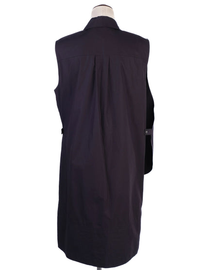 Excellent Alexander Wang Black Cotton Sleeveless Button-Up Dress