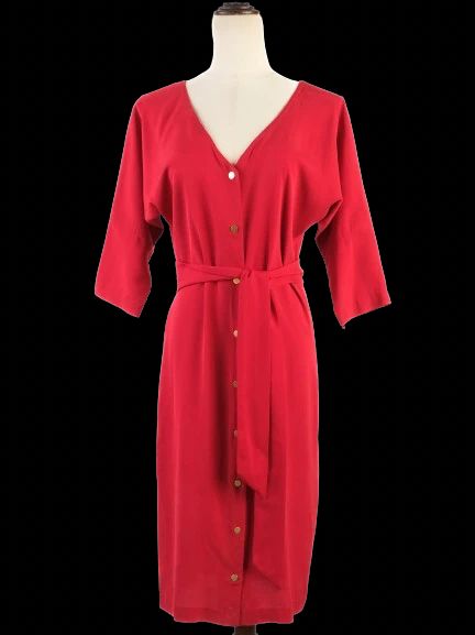 Excellent Diane von Furstenberg Red Silk Dress Size XS