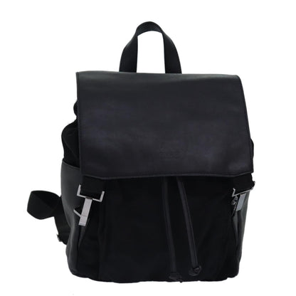 Gucci Backpack Nylon Leather Black