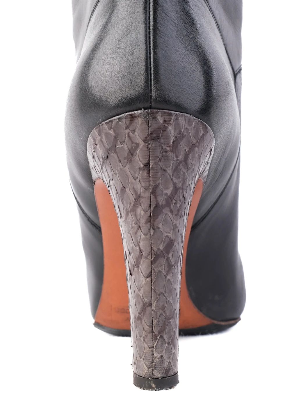 Excellent Marc Jacobs Black Leather Knee-High Boots with High Heel