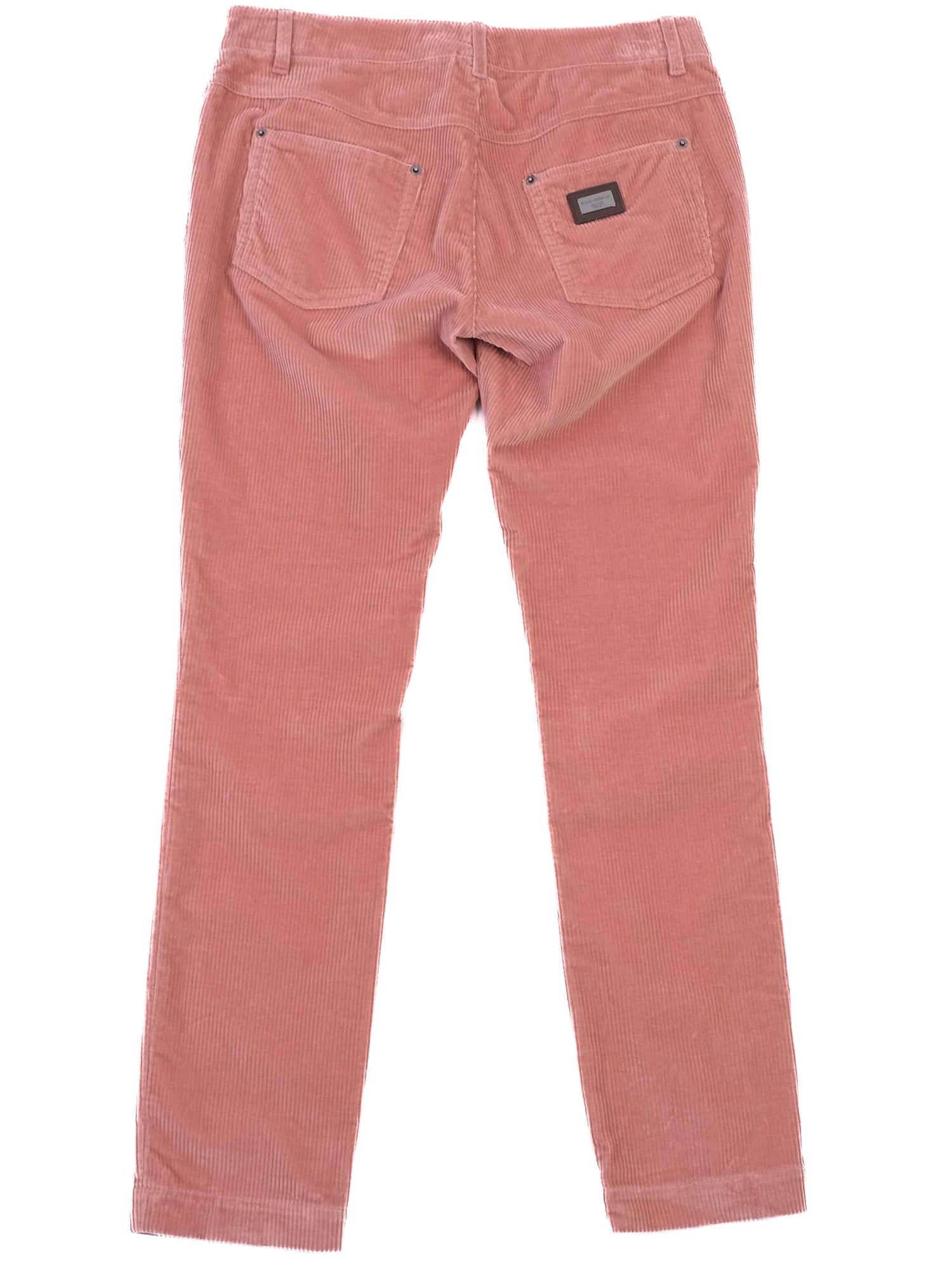 NEW Dolce Gabbana Pink Corduroy Pants Size L Women&