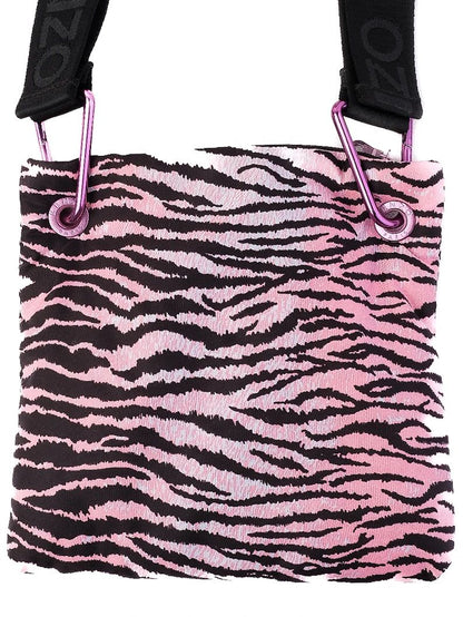 Excellent Kenzo &amp; H&amp;M Pink Black Tiger Print Bag with Embroidered Strap
