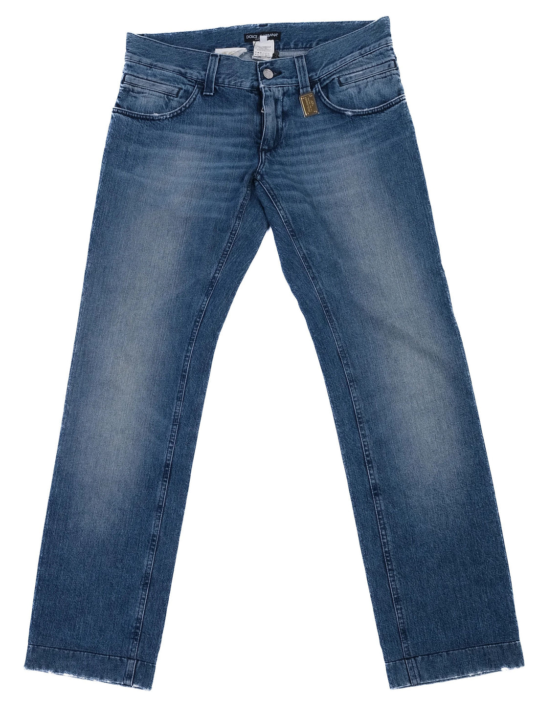 Excellent Dolce Gabbana Blue Cotton Jeans for Men