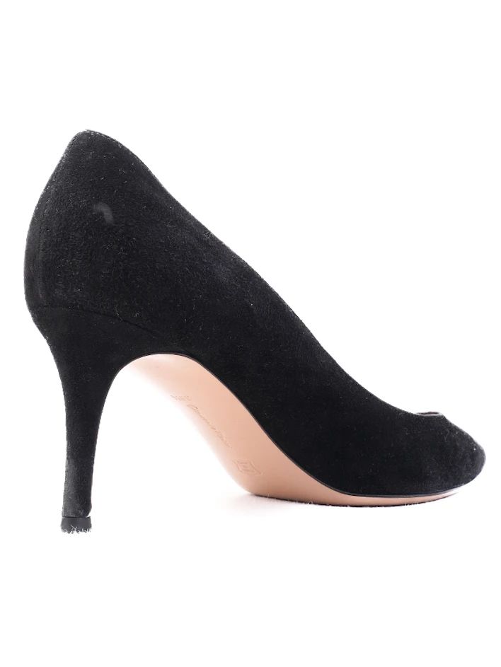 Excellent Gianvito Rossi Black Leather High Heels Size 39.5