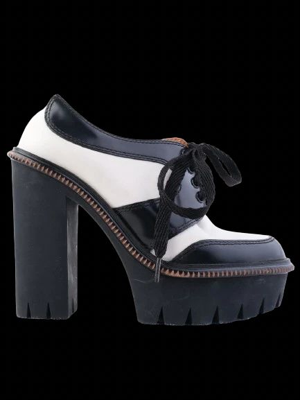 Excellent Marc Jacobs Platform Heels Leather Lace-Up Size 36.5