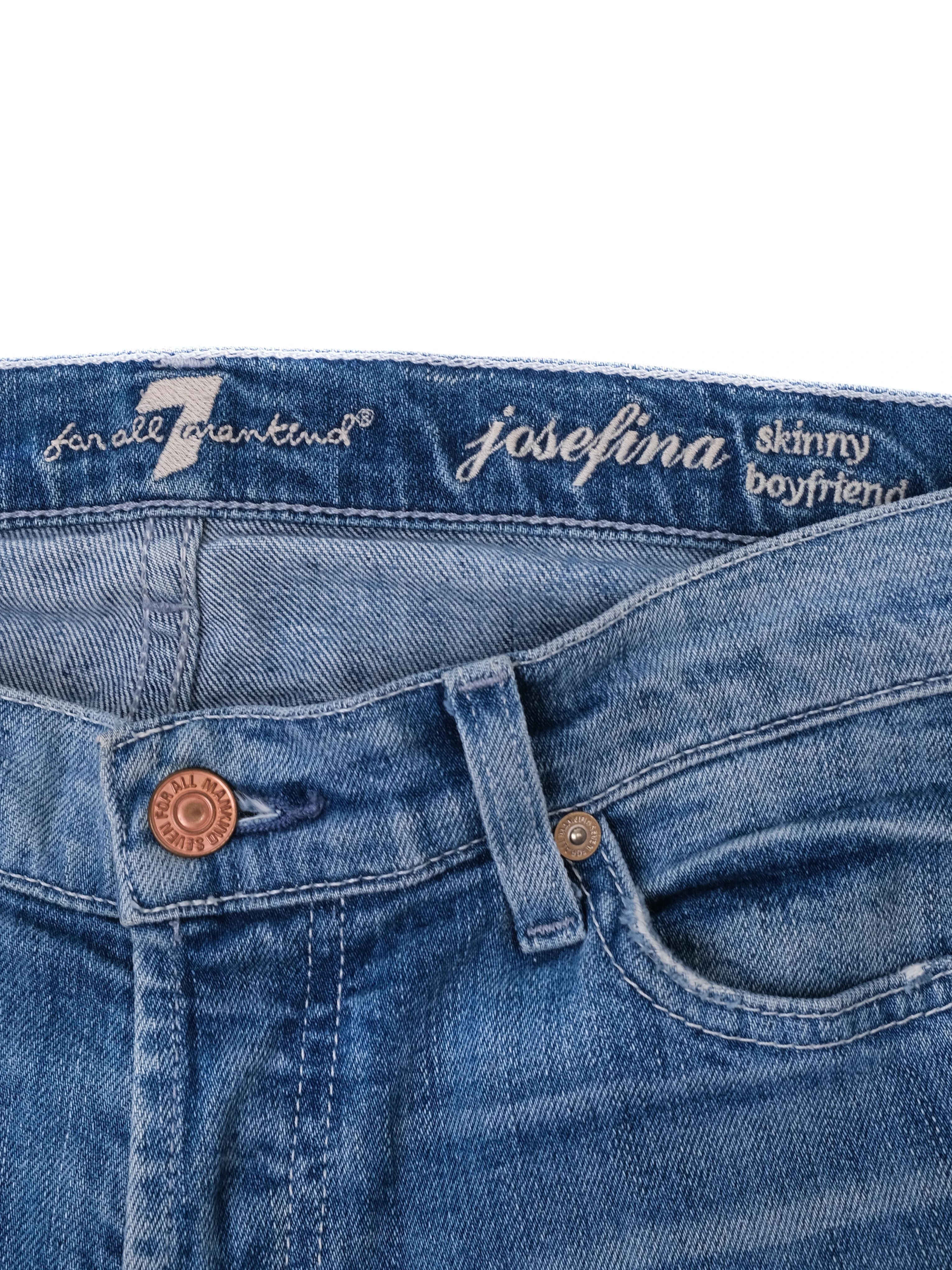 Excellent 7 for All Mankind Josefina Skinny Boyfriend Jeans Blue S