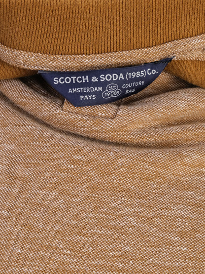 Excellent Scotch&amp;Soda Orange Cotton Polo Shirt Size XL