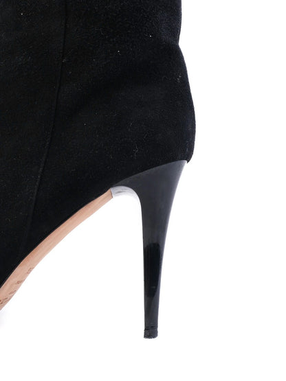 Jimmy Choo Black Suede Over-the-Knee Stiletto Boots Size 39.5