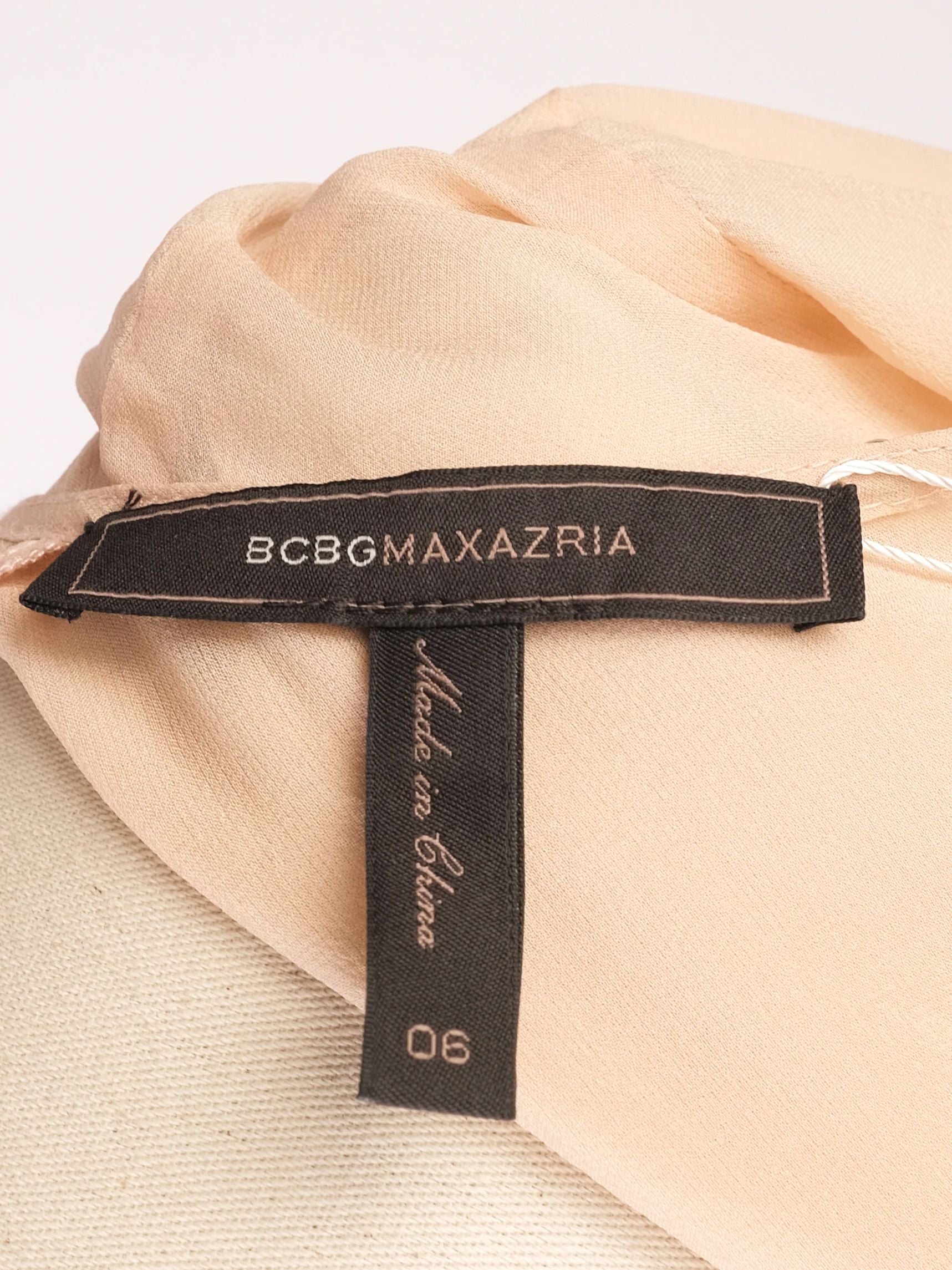 Excellent BCBGMaxazria Pink Silk Dress Size M with Ruffled Skirt