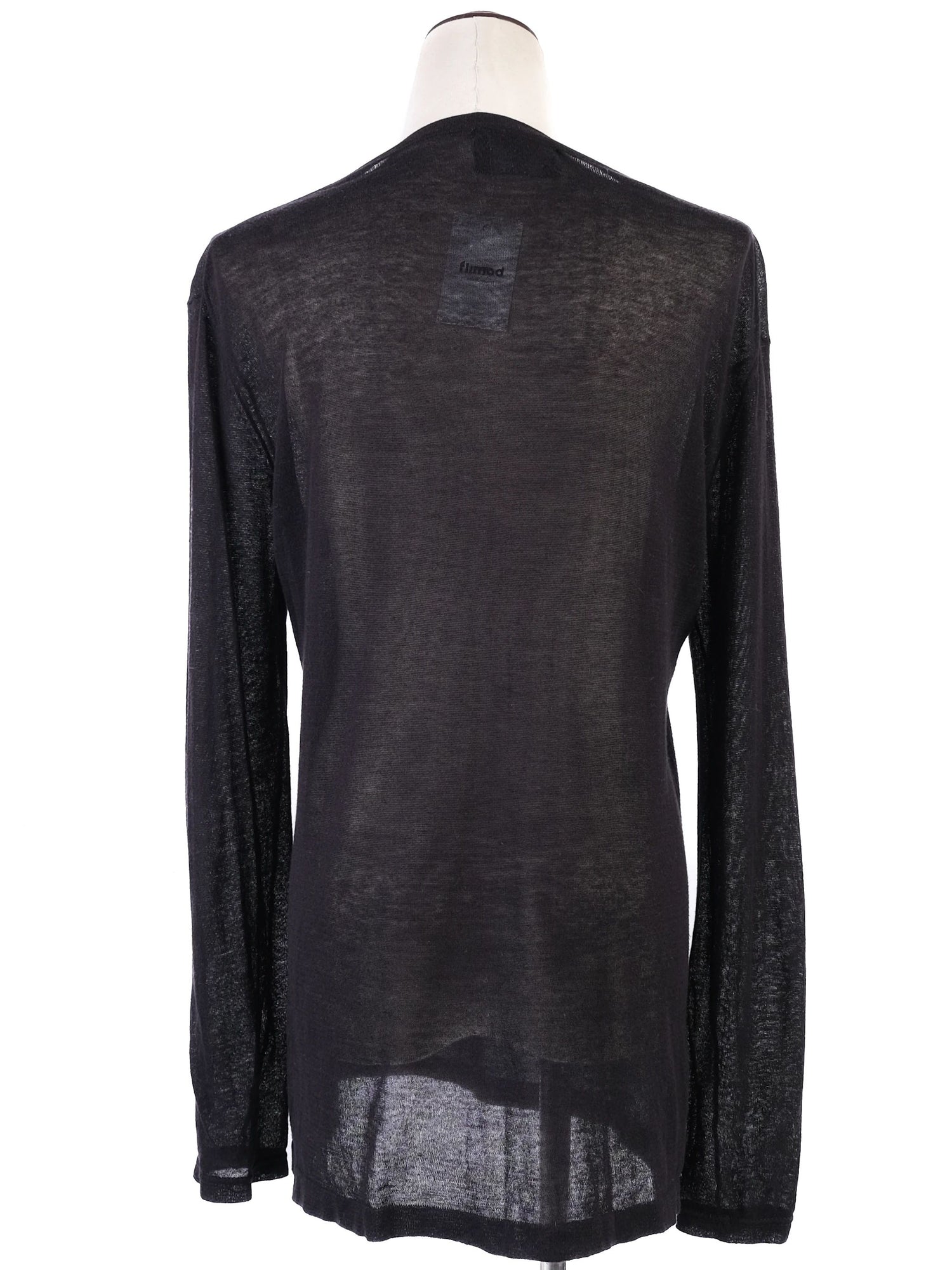 Excellent Markus Lupfer Black Cotton Long Sleeve Shirt Size S