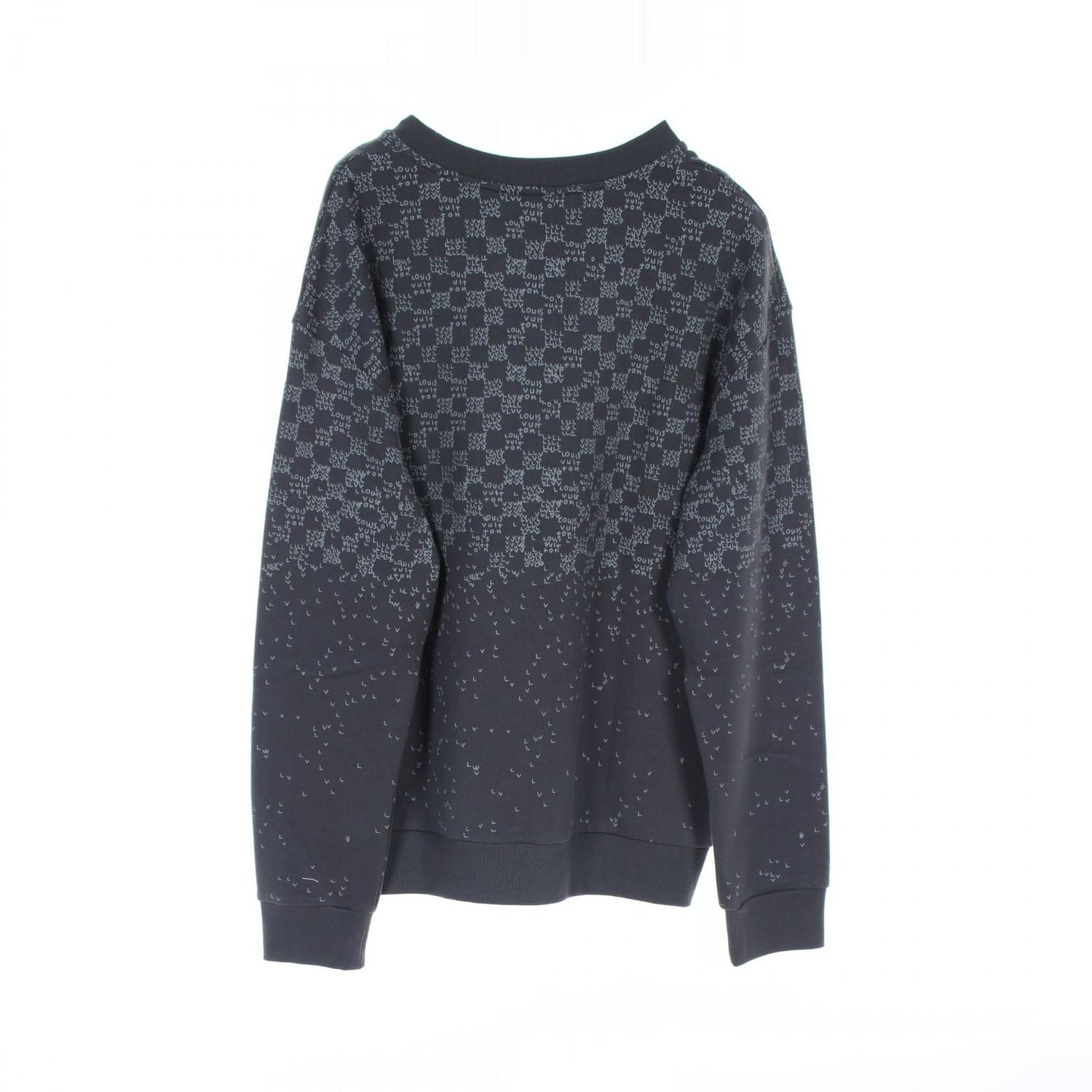 Louis Vuitton Damier Spread Printed Gres Gray Sweat Rm 222m Ihn Hny 11w