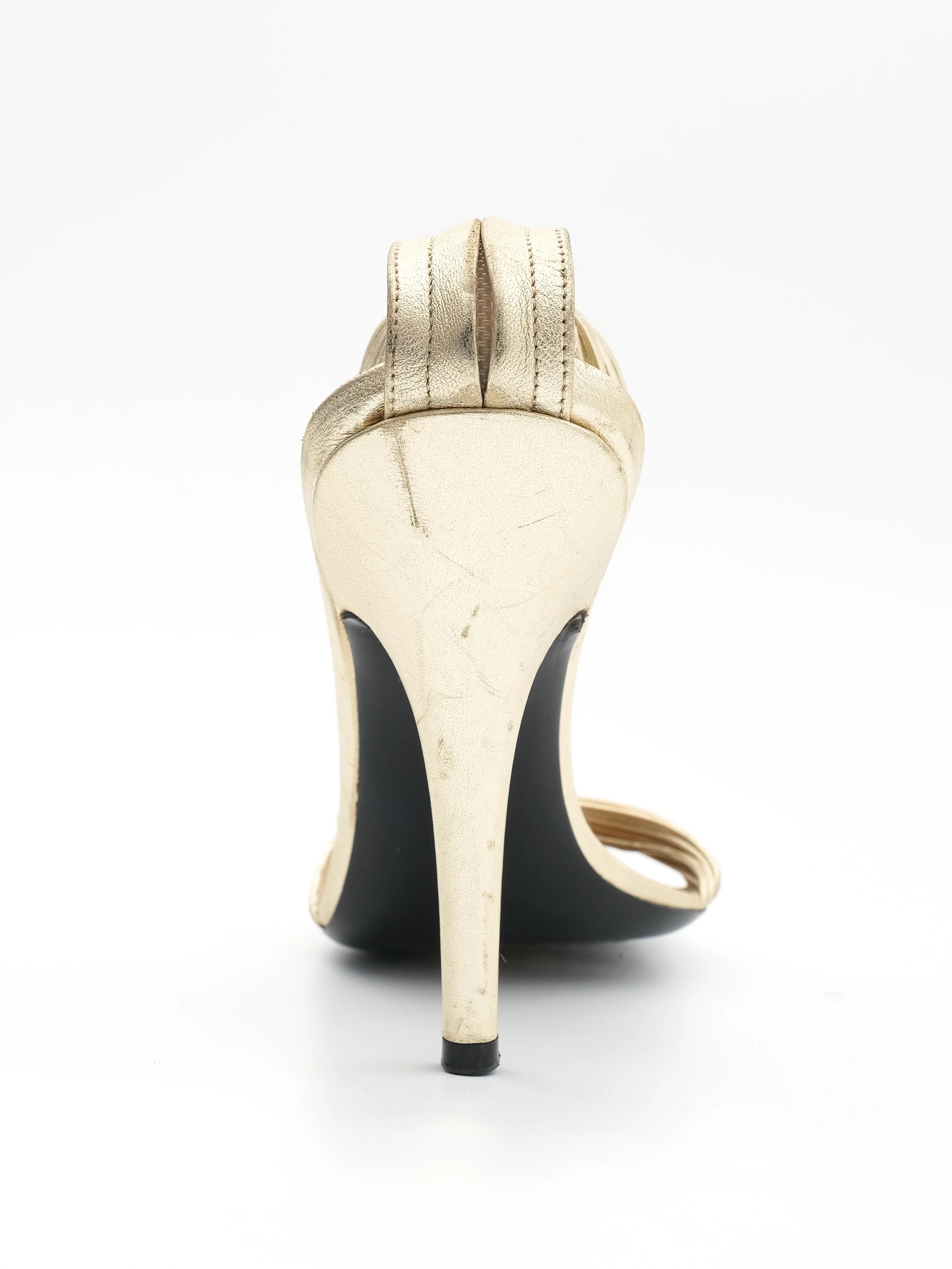 Excellent Givenchy Yellow Leather High-Heeled Sandals Size 37