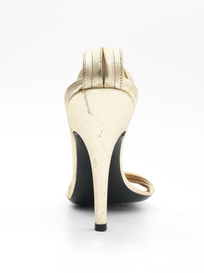 Excellent Givenchy Yellow Leather High-Heeled Sandals Size 37