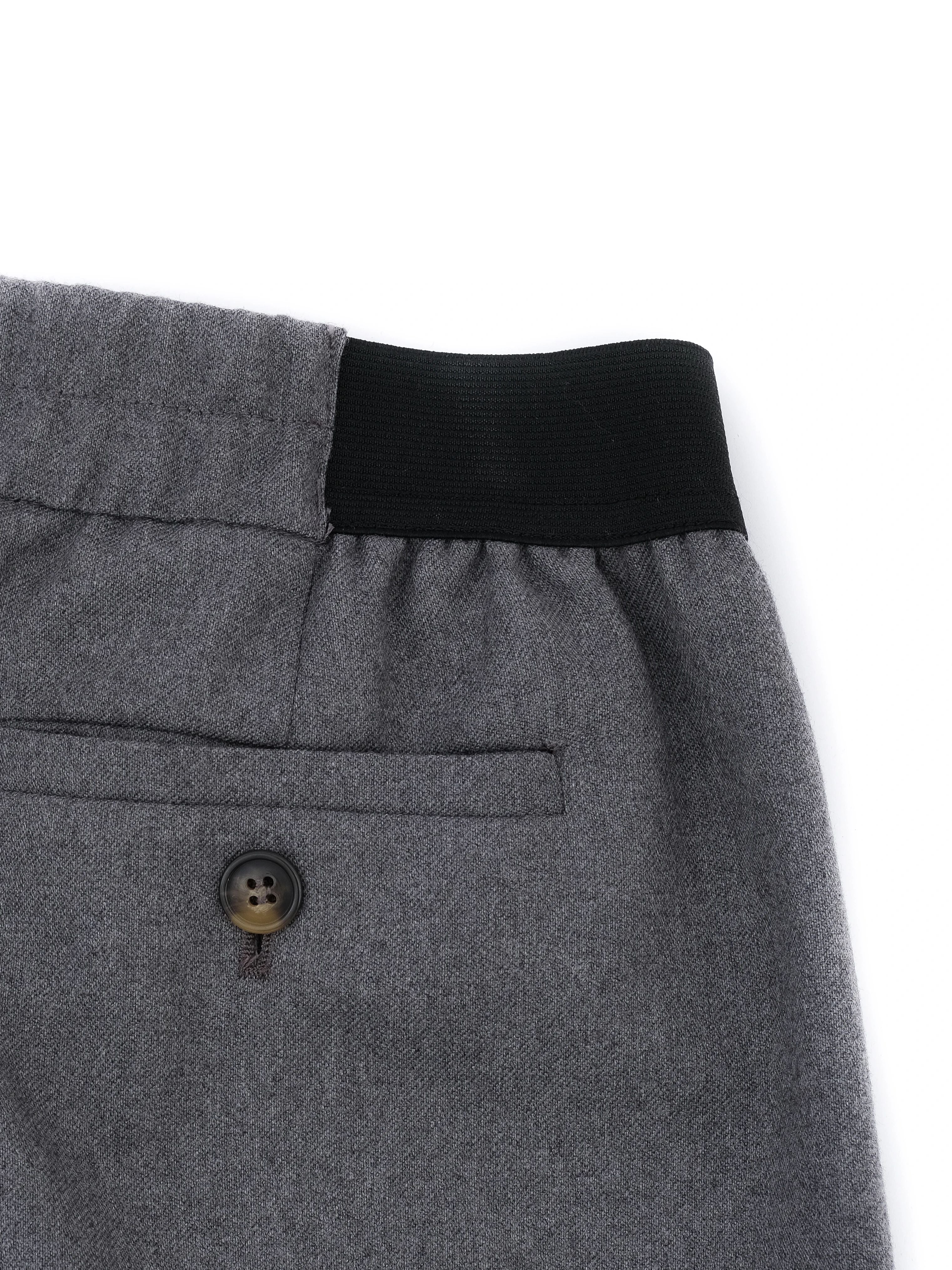 NEW Loulou Studio Gray Wool Trousers Wide Leg Size S