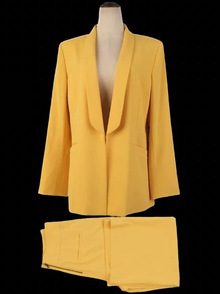 Excellent Alice+Olivia Yellow Blazer Size XXL Polyester Women