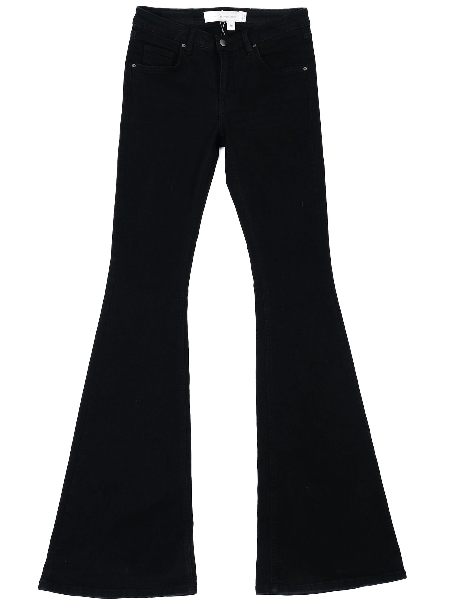 Excellent Victoria Beckham Black Flared Jeans Size S 26