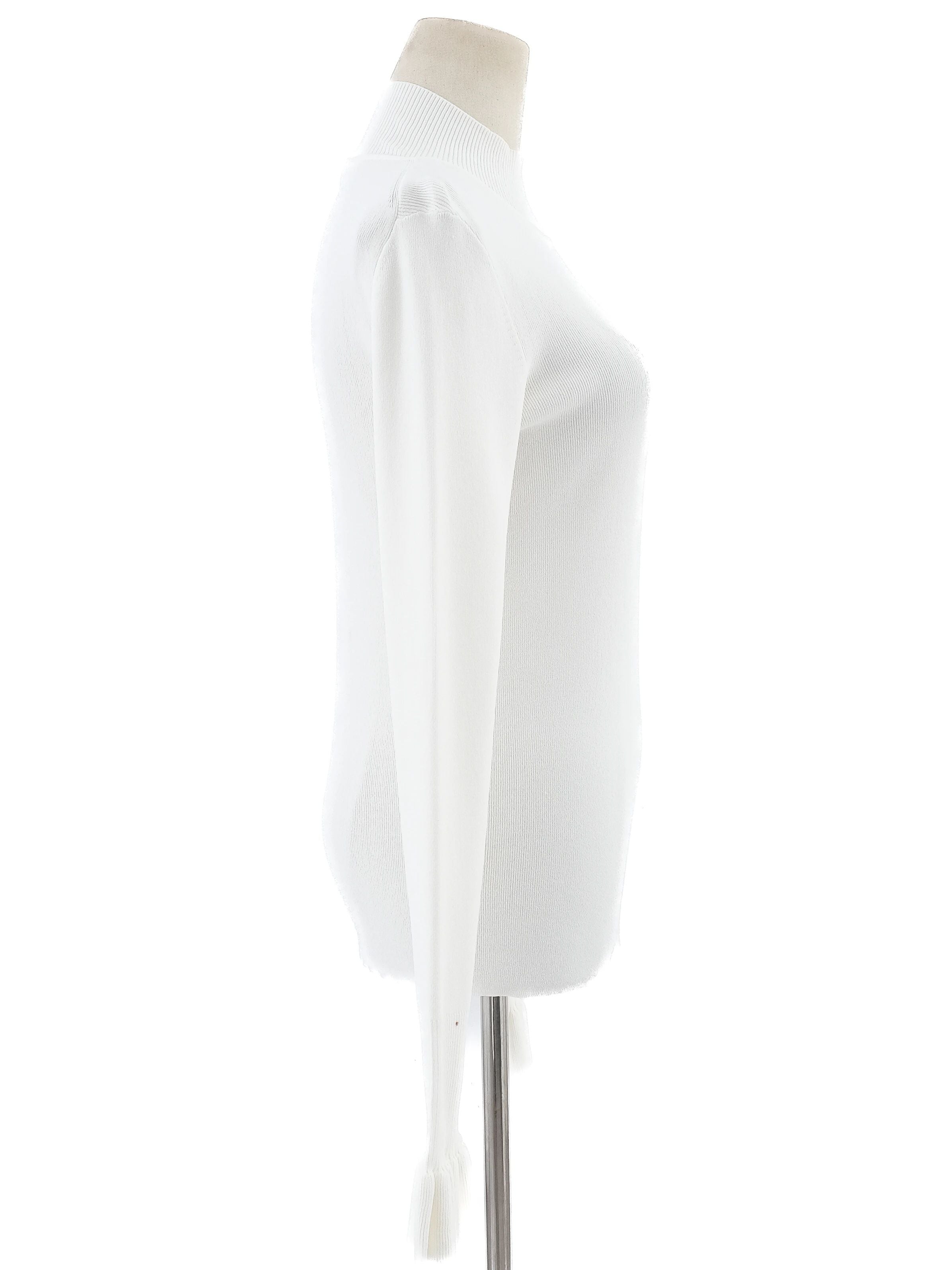 Excellent Cos White Long Sleeve Sweater Size S Viscose High Neck