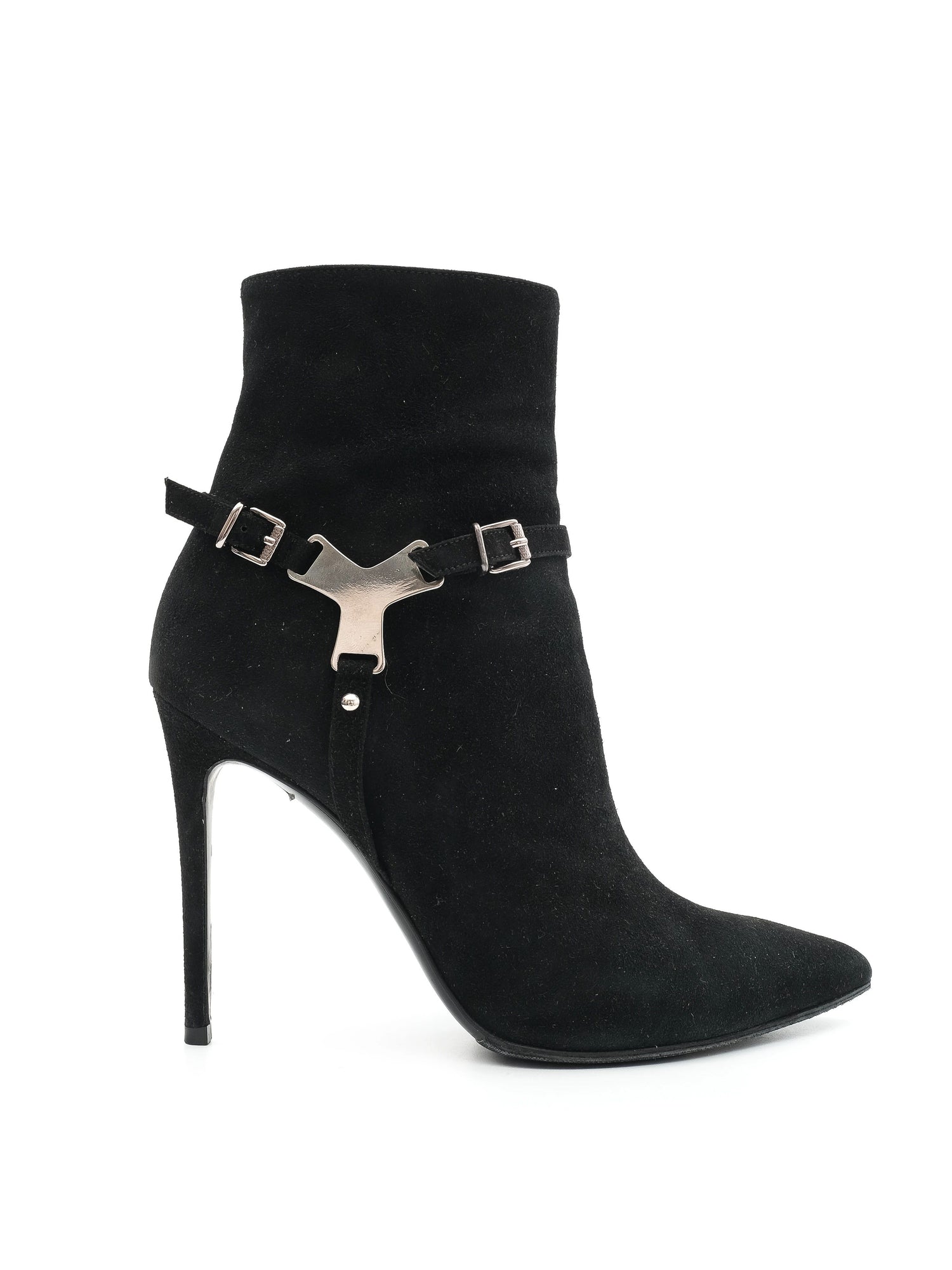 NEW Barbara Bui Black Genuine Suede Ankle Boot Size 37.5