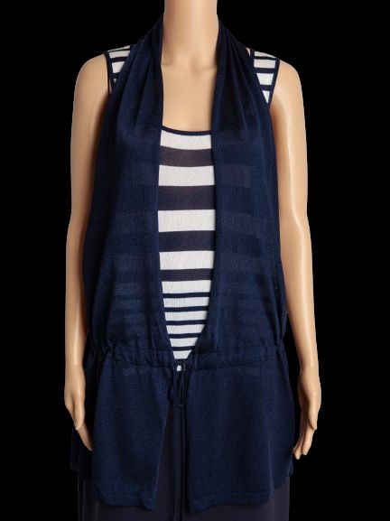 Good Luisa Spagnoli Women’s Layered Outfit S Striped Tank Cardigan