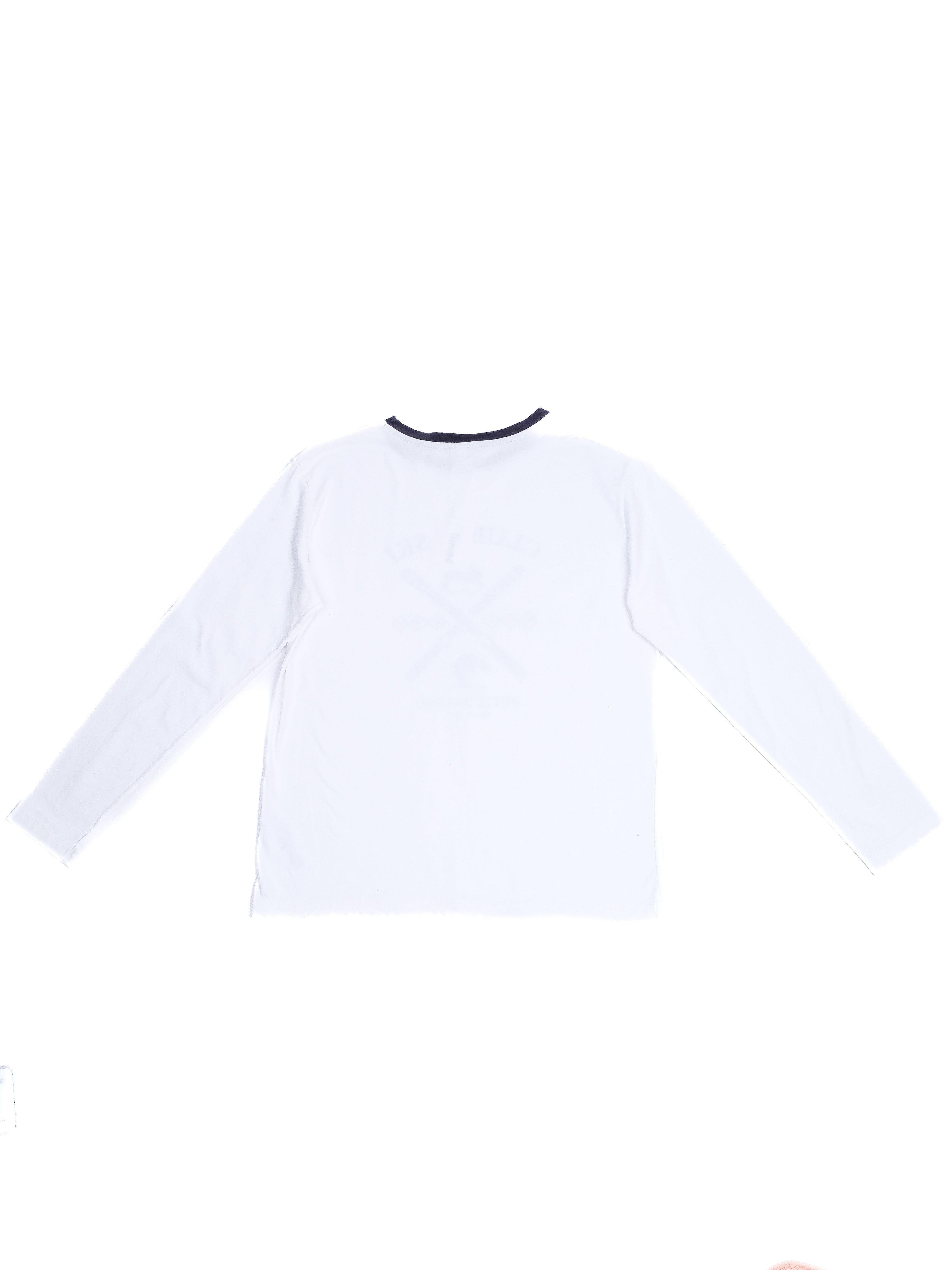Excellent Petit Bateau White Long Sleeve T-Shirt Size 12 - CLUB de SKI