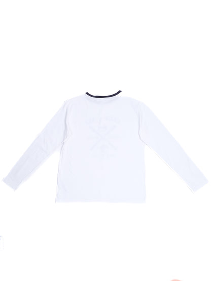 Excellent Petit Bateau White Long Sleeve T-Shirt Size 12 - CLUB de SKI