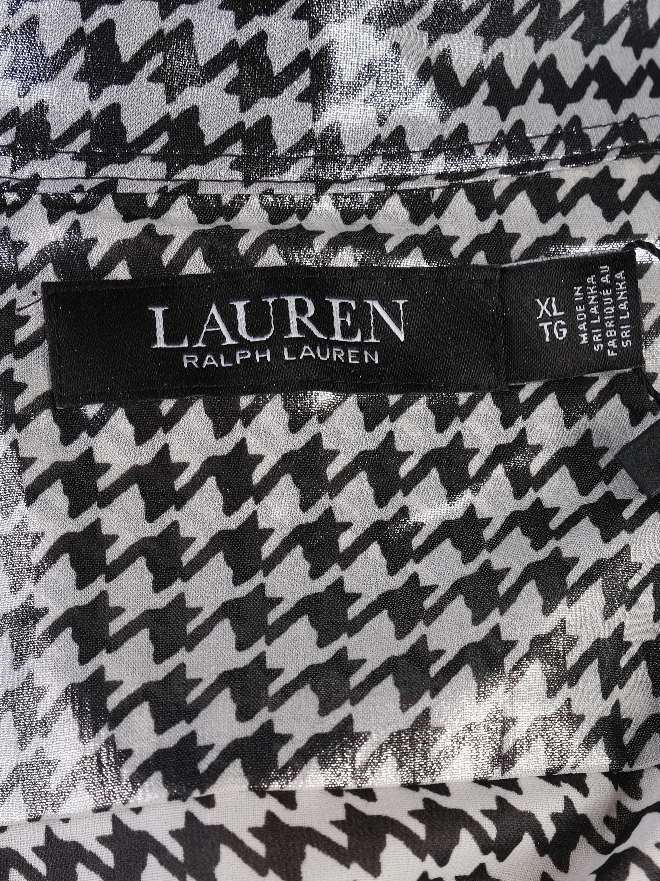 Excellent Ralph Lauren Houndstooth Button-Up Shirt XL Women