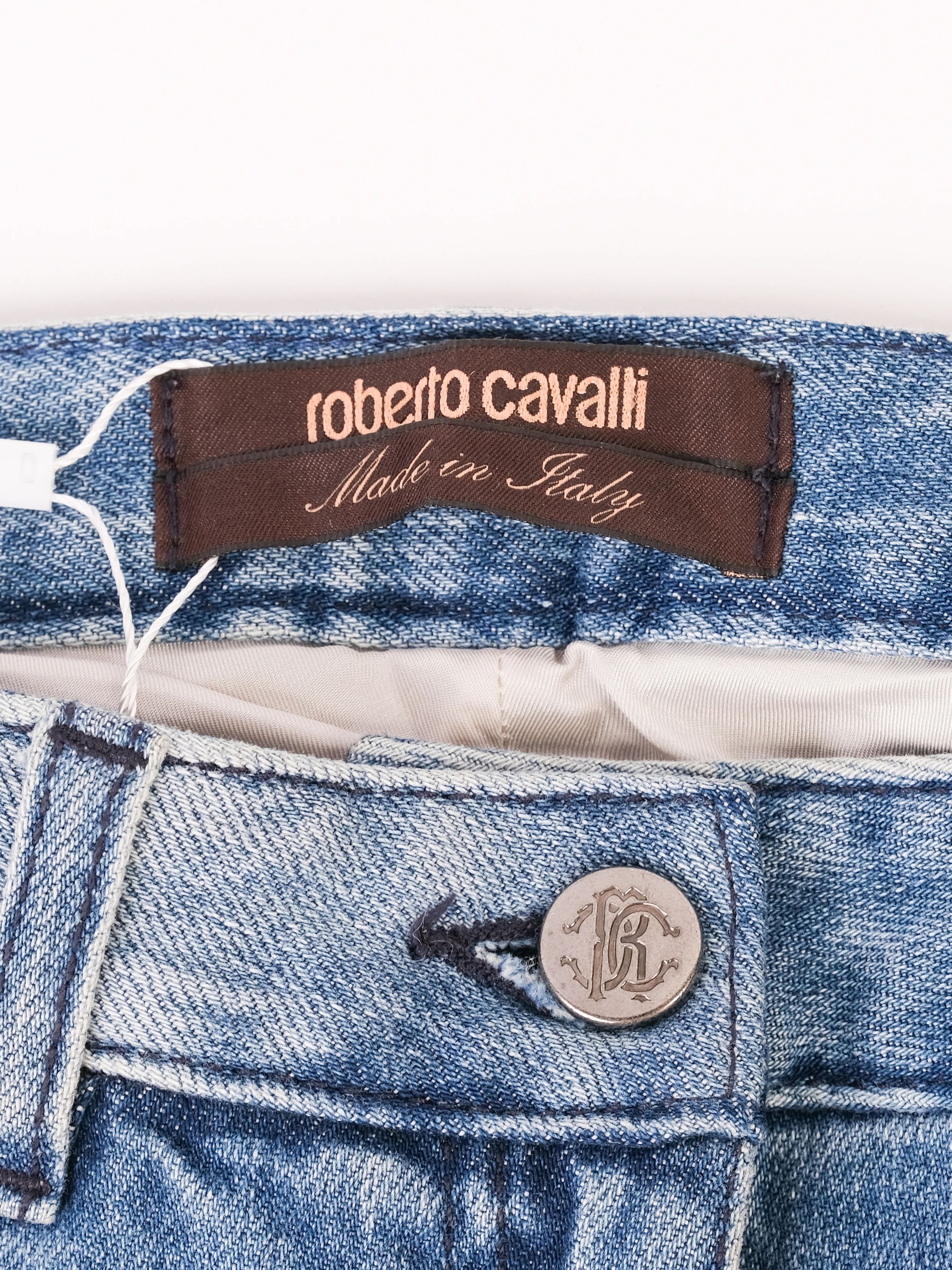 Excellent Roberto Cavalli Blue Jeans with Sequin Embellishments Size S