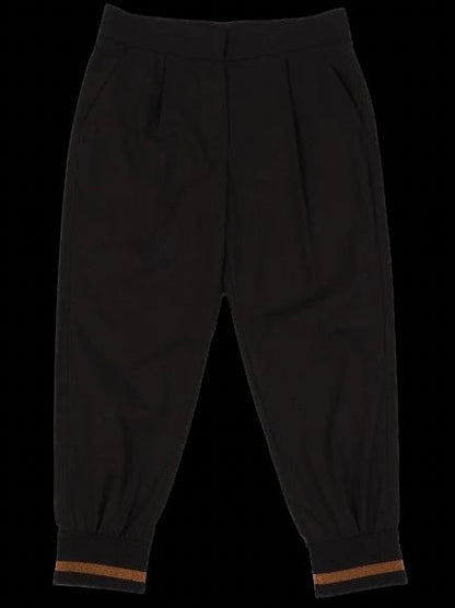 EXCELLENT Brunello Cucinelli Gray Wool Trousers Size L with Stripe Detail