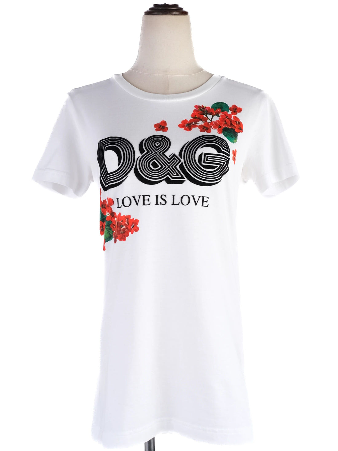 Excellent Dolce Gabbana White T-Shirt D&amp;G LOVE IS LOVE Size M