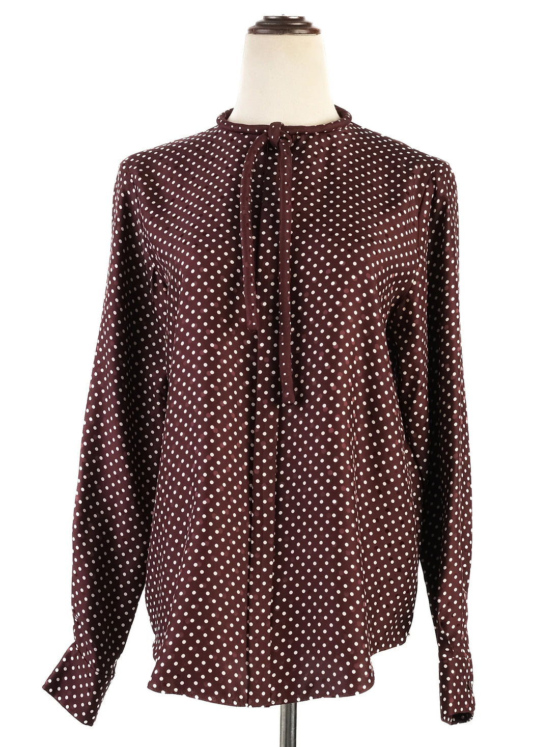 Excellent Chloe Purple Silk Blouse M with Tie Detail